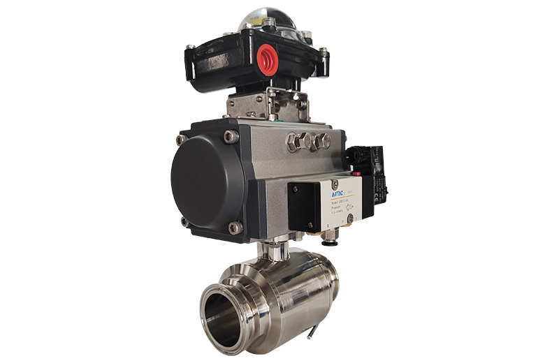 氣動(dòng)球閥+信號(hào)反饋器+電磁閥